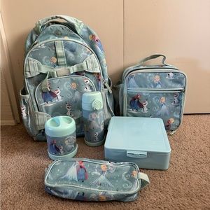 Pottery barn kids frozen backpack matching lunchbox set